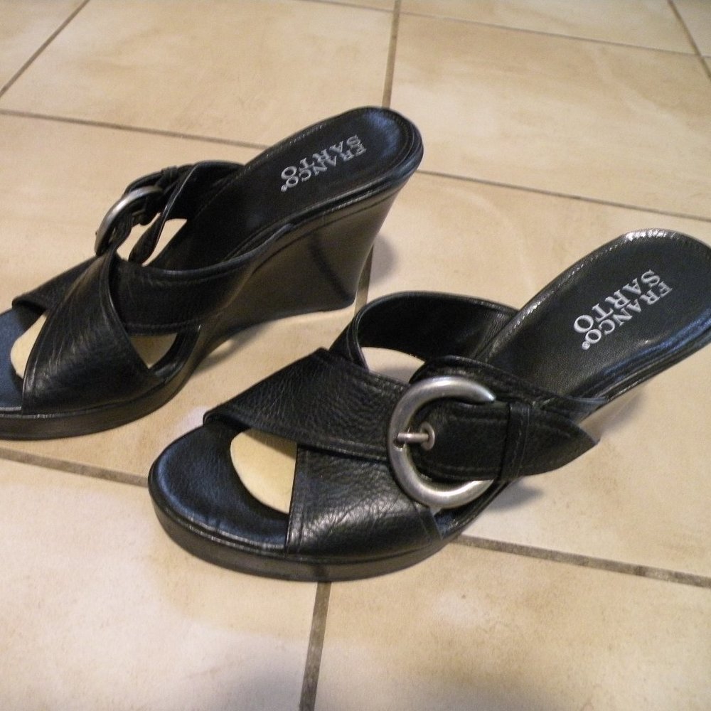 Franco Sarto slip on heels black - Picture 2 of 9